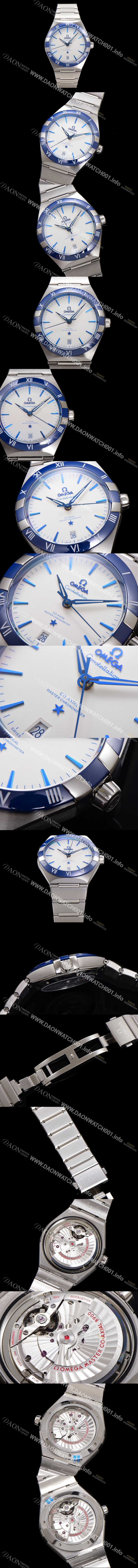 SA급 오메가 남성용 1:1수제공정! 131.30.41.21.04.001 무브UP 컨스틸레이션 코-엑시얼 마스터 오토매틱 Cal.8900타입 41mm  메탈줄 화이트 다이얼 omg20176 xx