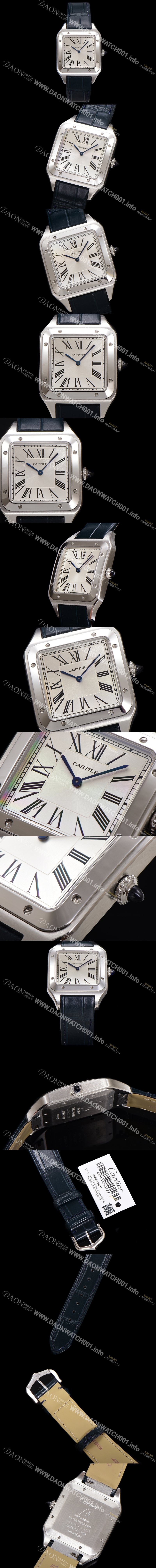 SA급 까르띠에 남성용 산토스 WGSA0021 쿼츠 46.6mm L 사이즈 쿼츠 화이트 다이얼 car69323 xx