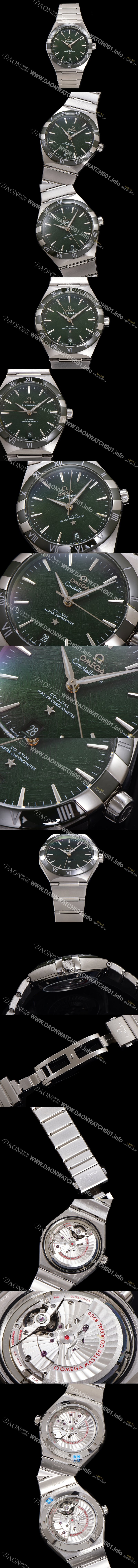 SA급 오메가 남성용 1:1수제공정! 131.30.41.21.99.002 무브UP 컨스틸레이션 코-엑시얼 마스터 오토매틱 Cal.8900타입 41mm  메탈줄 그린 다이얼 omg20178 xx