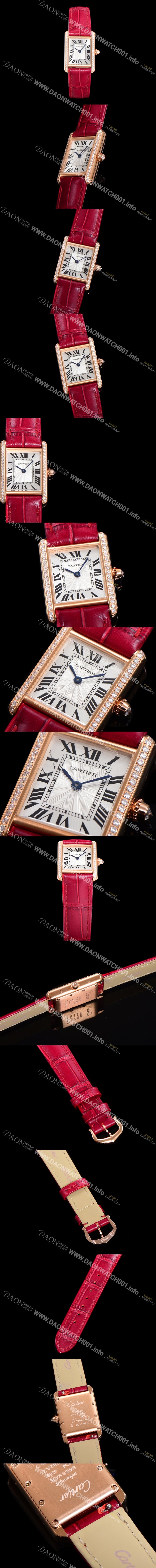 SA급 까르띠에 여성용 탱크 WJTA0010 쥬얼 다이아몬드 베젤 화이트 실버 썬더스트 다이얼 쿼츠 무브먼트 car69350 xx