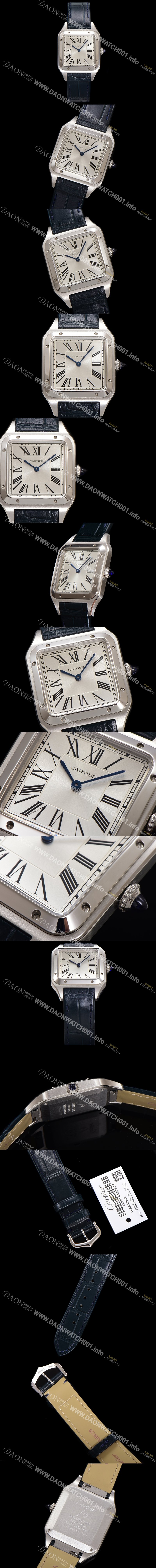 SA급 까르띠에 남여공용 산토스 WSSA0022 쿼츠 43.5mm M 사이즈 화이트 다이얼 car69326 xx