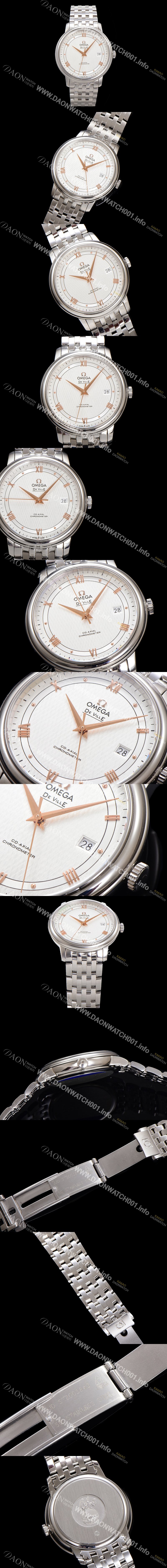 SA급 오메가 남성용 드빌 프레스티지 424.10.40.20.02.004 오토매틱 Cal.8800타입 39.5mm 메탈줄 화이트 다이얼 omg20193 xx