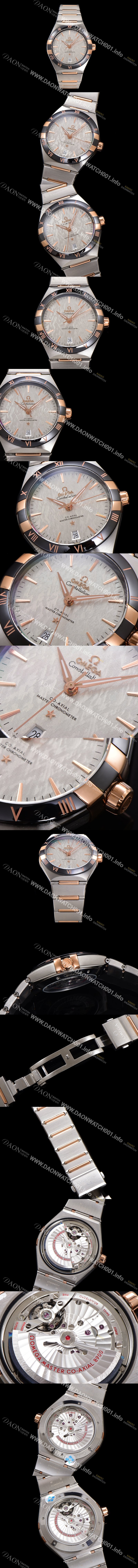 SA급 오메가 남성용 1:1수제공정! 131.23.41.21.06.001 무브UP 컨스틸레이션 코-엑시얼 마스터 오토매틱 Cal.8900타입 41mm 18K 로즈골드 메탈줄 그레이 다이얼 omg20184 xx