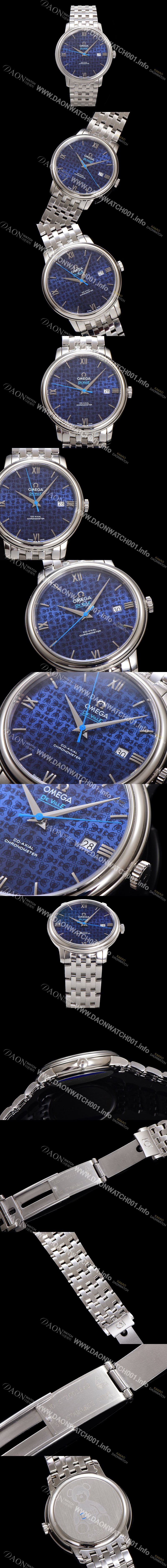 SA급 오메가 남성용 드빌 프레스티지 오르비스 에디션 424.10.40.20.03.003 오토매틱 Cal.8800타입 39.5mm 메탈줄 블루 다이얼 omg20198 xx