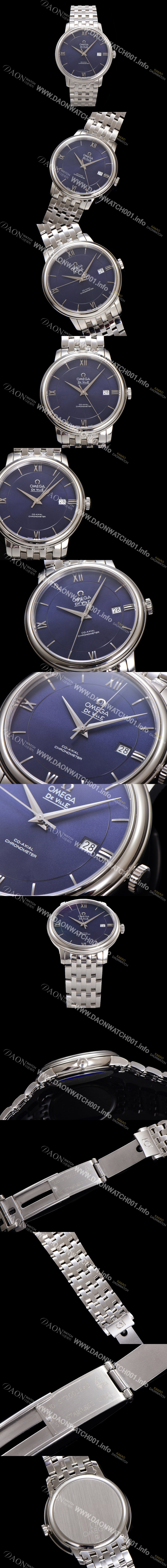SA급 오메가 남성용 드빌 프레스티지 424.10.40.20.03.001 오토매틱 Cal.8800타입 39.5mm 메탈줄 블루 다이얼 omg20197 xx