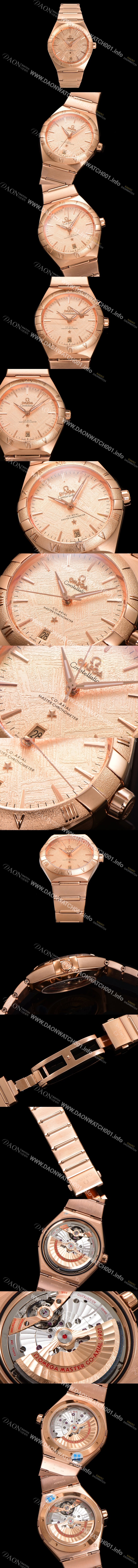SA급 오메가 남성용 1:1수제공정! 131.50.41.21.99.002 무브UP 컨스틸레이션 코-엑시얼 마스터 오토매틱 Cal.8900타입 41mm 18K 로즈골드 메탈줄 로즈골드 다이얼 omg20187 xx