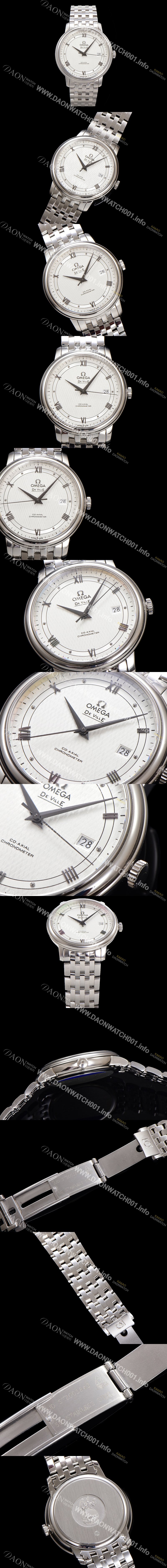 SA급 오메가 남성용 드빌 프레스티지 424.10.40.20.02.005 오토매틱 Cal.8800타입 39.5mm 메탈줄 화이트 다이얼 omg20191 xx