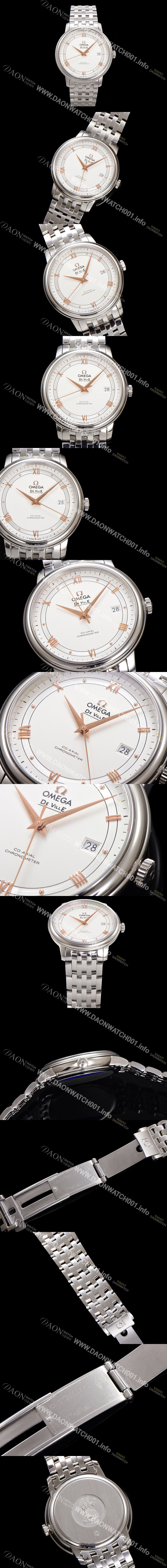 SA급 오메가 남성용 드빌 프레스티지 424.10.40.20.02.002 오토매틱 Cal.8800타입 39.5mm 메탈줄 화이트 다이얼 omg20192 xx