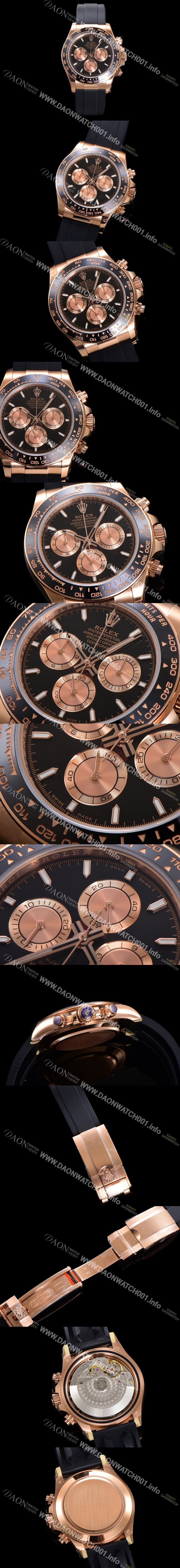 SA급 로렉스 남성용 코스모그래프 데이토나 m126515ln-0002 세라믹 베젤 18K 로즈골드 40mm 크로노그래프 7750 오토매틱 무브먼트 블랙 다이얼 rol5327 xx