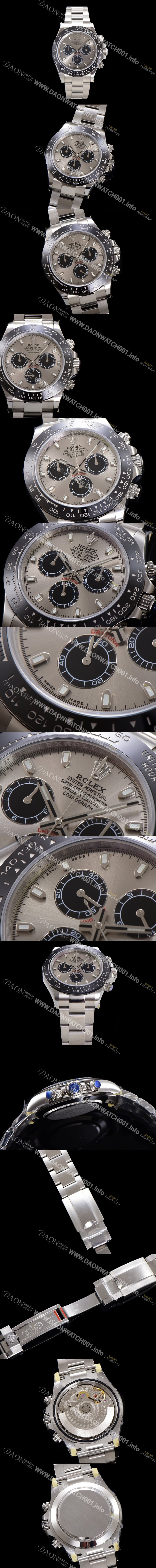 SA급 로렉스 남성용 코스모그래프 데이토나 116519ln-0024 세라믹 베젤 40mm 크로노그래프 7750 오토매틱 무브먼트 그레이 다이얼 rol5317 xx