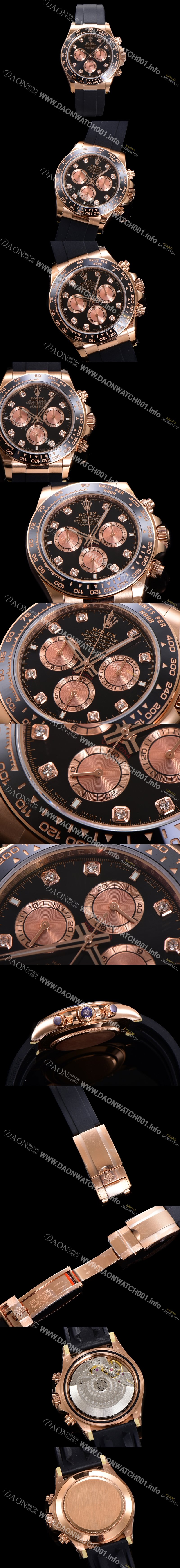 SA급 로렉스 남성용 코스모그래프 데이토나 m126515ln-0004 세라믹 베젤 18K 로즈골드 40mm 크로노그래프 7750 오토매틱 무브먼트 블랙 다이얼 rol5328 xx