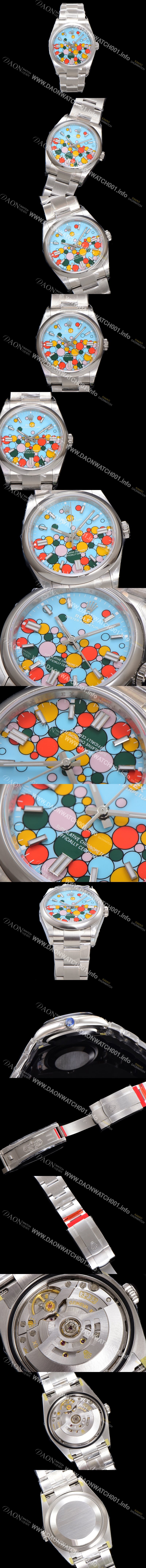 SA급 로렉스 남성용 904스틸 오이스터 m126000-0009 퍼페추얼 36mm 오토매틱 Cal.3230 타입 터콰이즈 블루 다이얼 rol5307 xx