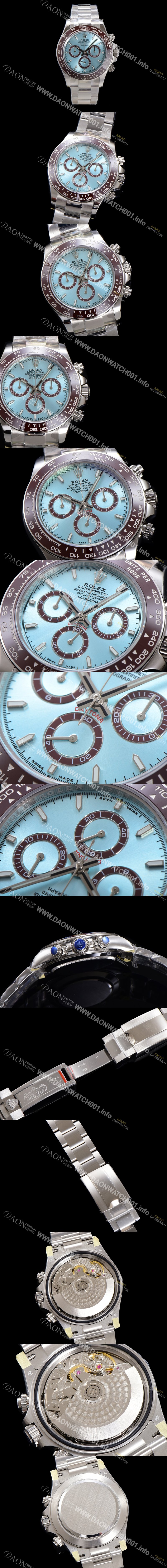 SA급 로렉스 남성용 코스모그래프 데이토나 플래티넘 m126506-0001 세라믹 베젤 40mm 크로노그래프 7750 오토매틱 무브먼트 아이스 블루 다이얼 rol5320 xx
