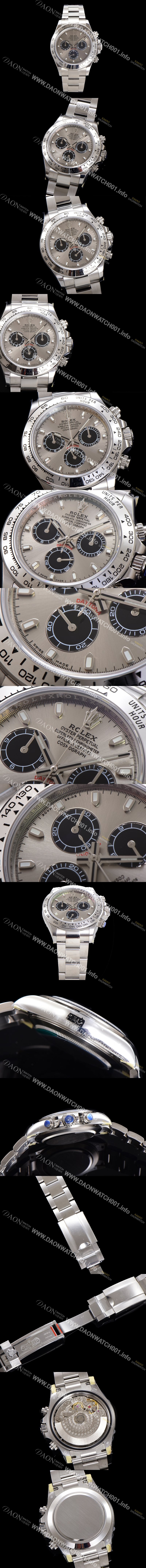 SA급 로렉스 남성용 코스모그래프 데이토나 m116509-0072 40mm 크로노그래프 7750 오토매틱 무브먼트 그레이 다이얼 rol5344 xx