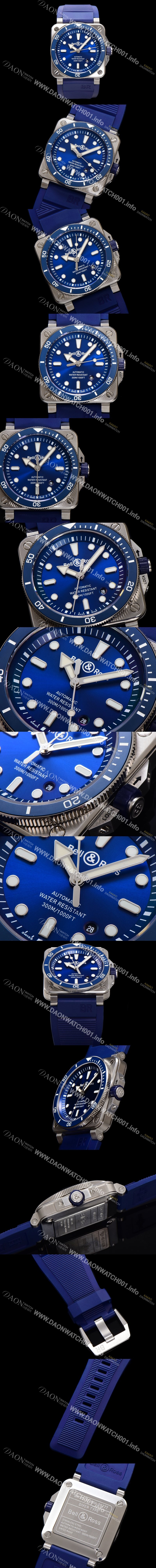 SA급 벨엔로즈 남성용 인스트루먼트03 BR03A-D-BLU-STSRB 오토매틱 9015타입 42mm 우레탄줄 블루 다이얼 bel4115 xx