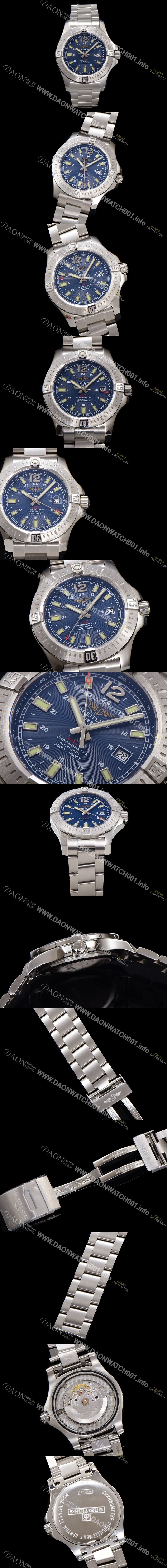 SA급 브라이틀링 남성용 어벤져 A1738811.C906.211S.A20D.2 오토매틱 2824타입 44mm 메탈줄 블루 다이얼 bre6050 xx