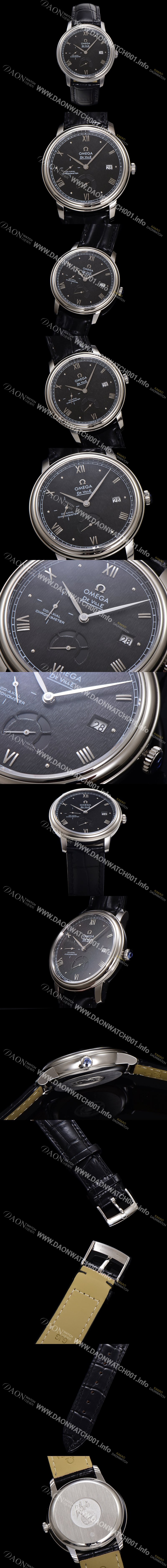 SA급 오메가 남성용 드빌 424.13.40.21.01.002 프레스티지 코-액시얼 39.5mm 오토매틱 Cal.2627 타입 블랙 다이얼 omg0162 xx