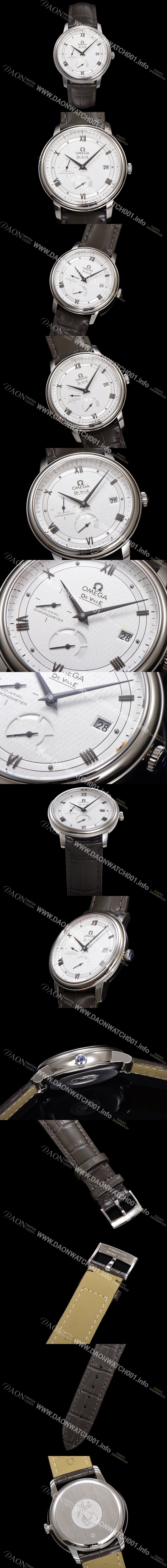 SA급 오메가 남성용 드빌 424.13.40.21.02.004 프레스티지 코-액시얼 39.5mm 오토매틱 Cal.2627 타입 빈티지 실버 실크 다이얼 omg0166 xx