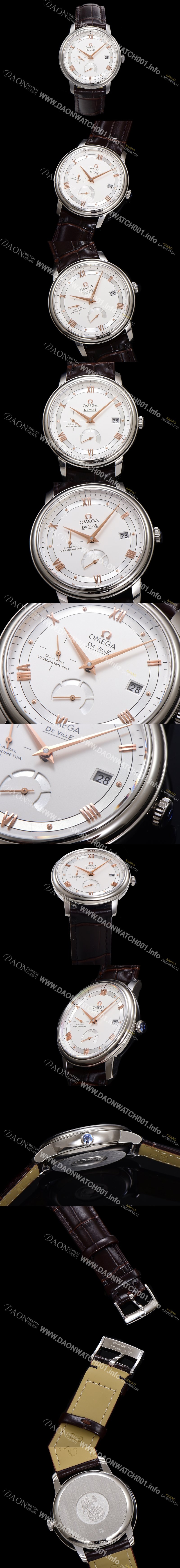 SA급 오메가 남성용 드빌 424.13.40.21.02.001 프레스티지 코-액시얼 39.5mm 오토매틱 Cal.2627 타입 빈티지 실버 다이얼 omg0164 xx