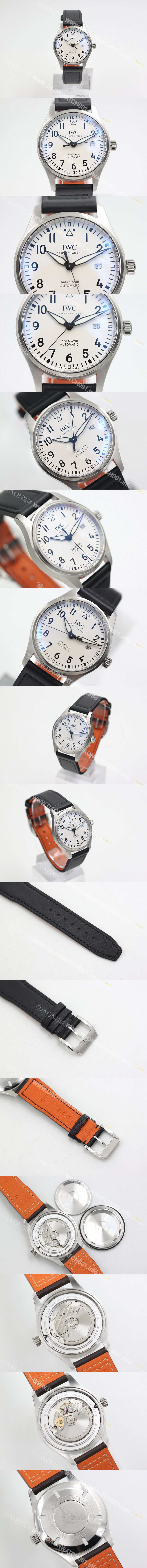 SA급 아이더블유씨 남성용 파일럿 워치 마크 XVIII IW327004 어린왕자 에디션 센트럴 해킹 세컨즈 40mm 화이트 다이얼 오토매틱 무브먼트 iwc4077 xx