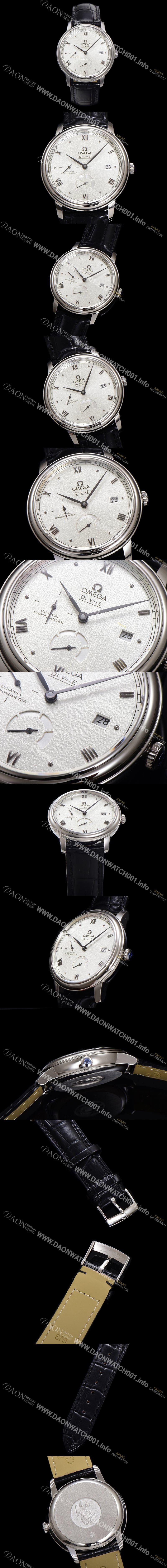 SA급 오메가 남성용 드빌 424.13.40.21.02.005 프레스티지 코-액시얼 39.5mm 오토매틱 Cal.2627 타입 실버 선버스트 다이얼 omg0167 xx