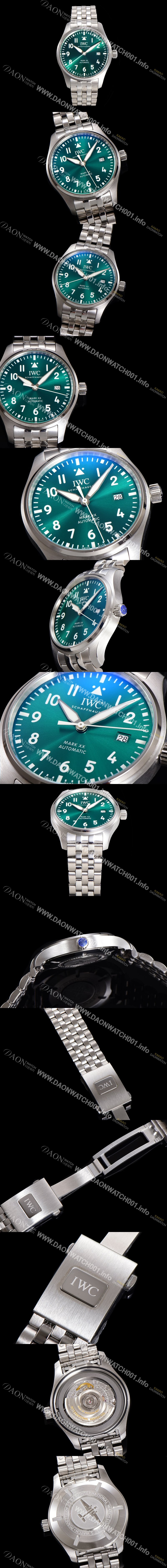 SA급 아이더블유씨 남성용 파일럿 마크XX IW328205 오토매틱 2892타입 그린 다이얼 iwc4079 xx