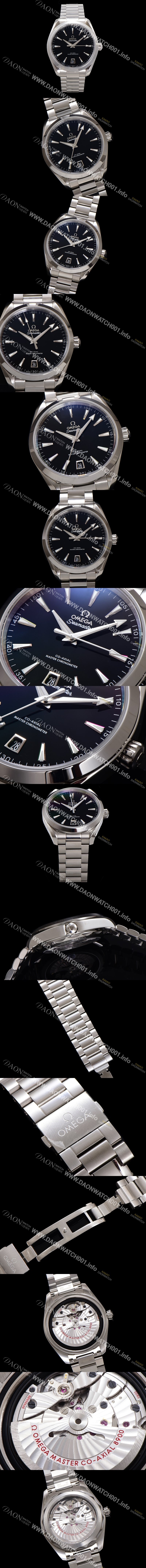 SA급 오메가 남성용 시마스터 220.10.41.21.01.002 아쿠아테라 150M 마스터 크로노미터 41mm 오토매틱 Cal.8900타입 블랙 다이얼 omg0179 xx