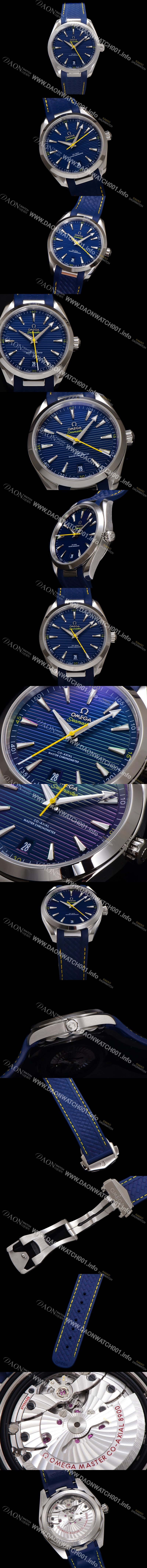 SA급 오메가 남성용 시마스터 220.12.41.21.03.009 아쿠아테라 150M 마스터 크로노미터 41mm 아르망