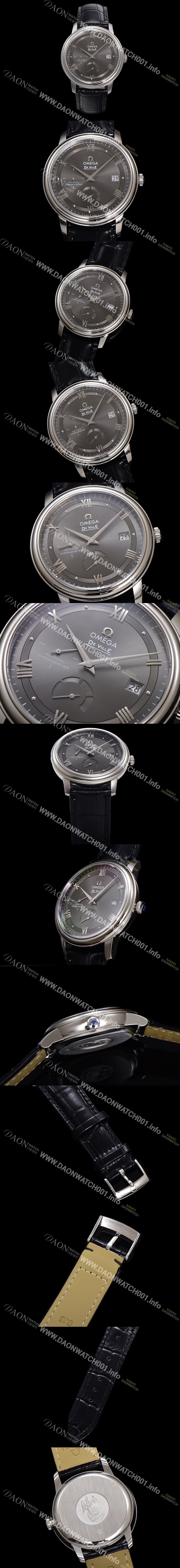 SA급 오메가 남성용 드빌 424.13.40.21.06.001 프레스티지 코-액시얼 39.5mm 오토매틱 Cal.2627 타입 빈티지 그레이 다이얼 omg0171 xx