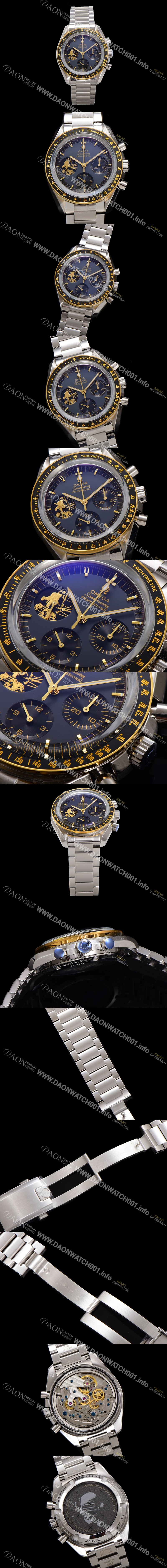 SA급 오메가 남성용 스피드마스터 310.20.42.50.01.001 크로노그래프 프로페셔널 문워치 아폴로 11 50주년기념 수동형 무브먼트 42mm 문샤인 골드 다이얼 omg0182 xx