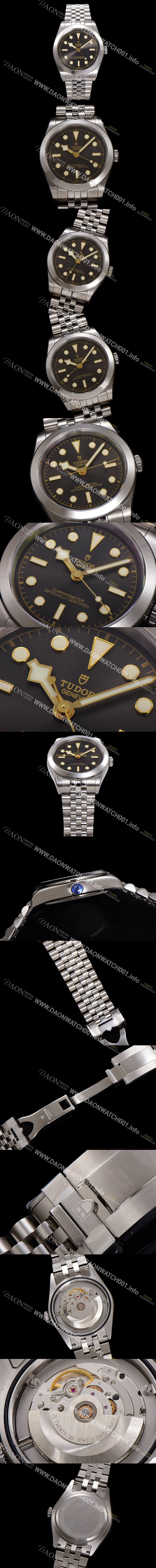 SA급 튜더 남성용 블랙베이 M79660-0001 오토매틱 2824 타입 39mm 메탈줄 블랙 다이얼 tud5122 xx