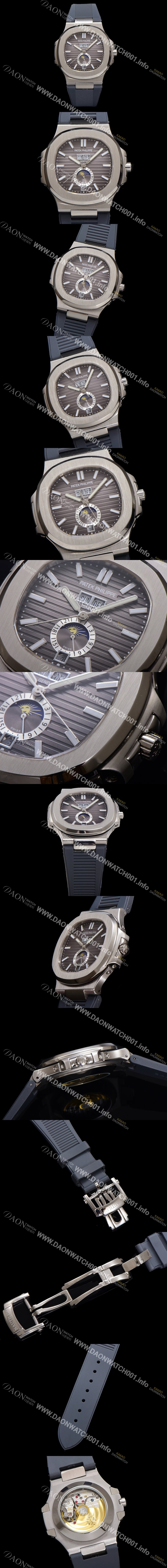 SA급 파텍필립 남성용 노틸러스 5726/1A-001 오토매틱 Cal.324 타입 40.5mm 우레탄줄 그레이 다이얼 pat2219 xx