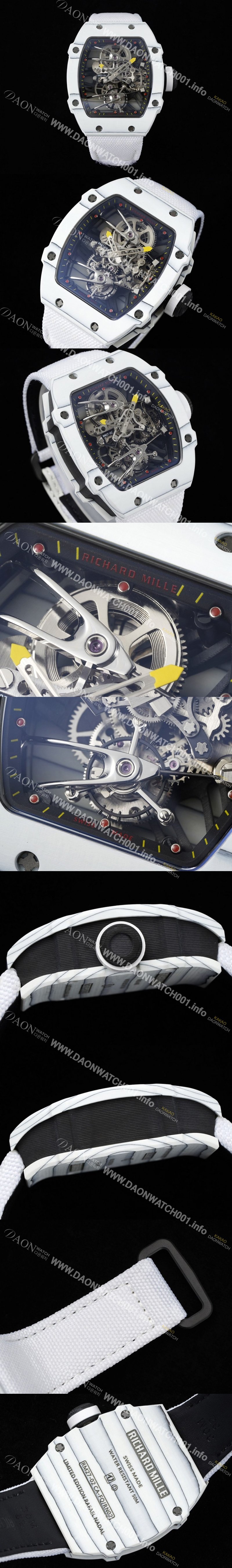 SA급 리차드밀레 남성용 RM27-02 투어빌론 라파엘 나달 47mm 기계식 수동형 무브먼트 스켈레톤 다이얼 ric0274 xx