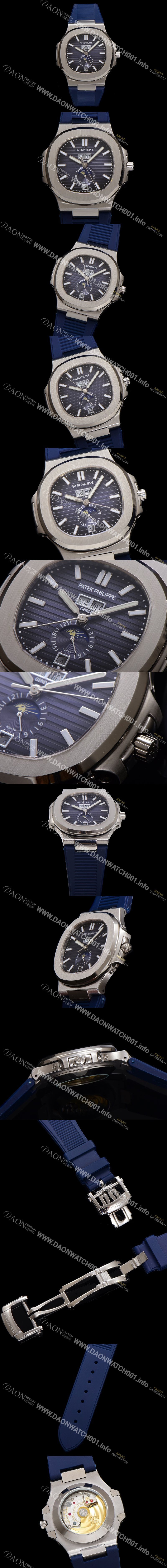 SA급 파텍필립 남성용 노틸러스 5726/1A-014 오토매틱 Cal.324 타입 40.5mm 우레탄줄 블루 다이얼 pat2221 xx
