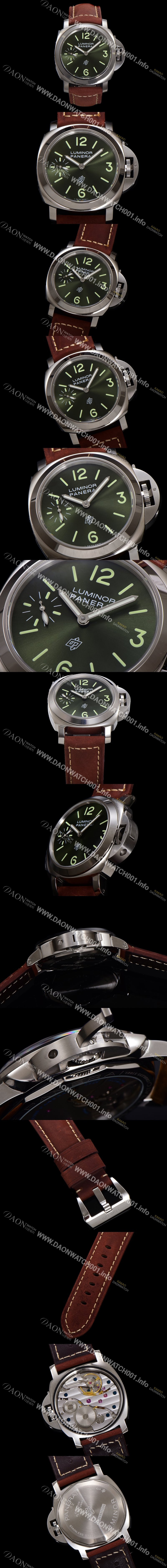 SA급 파네라이 남성용 루미노르 PAM01624 3데이즈 수동형 무브먼트 44mm 그린 다이얼 pan5229 xx