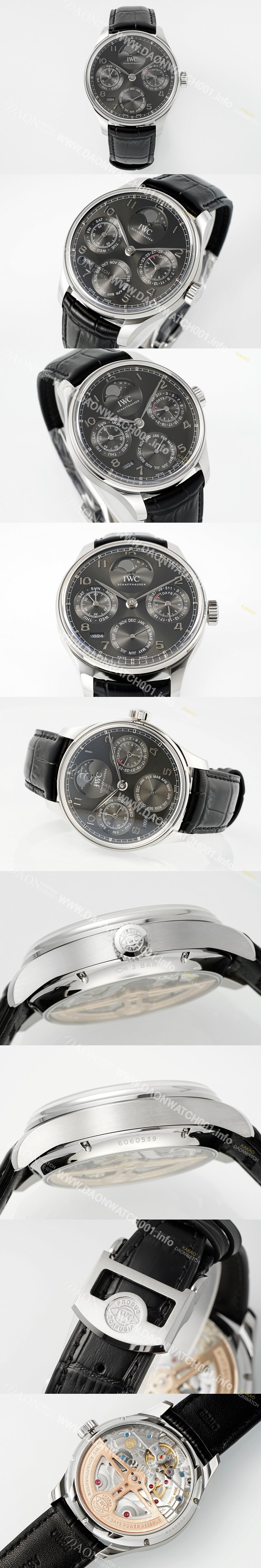 SA급 아이더블유씨 남성용 포루투기즈 IW503301 퍼페추얼 캘린더 싱글 문 44mm 오토매틱 무브먼트 그레이 다이얼 iwc4106 xx