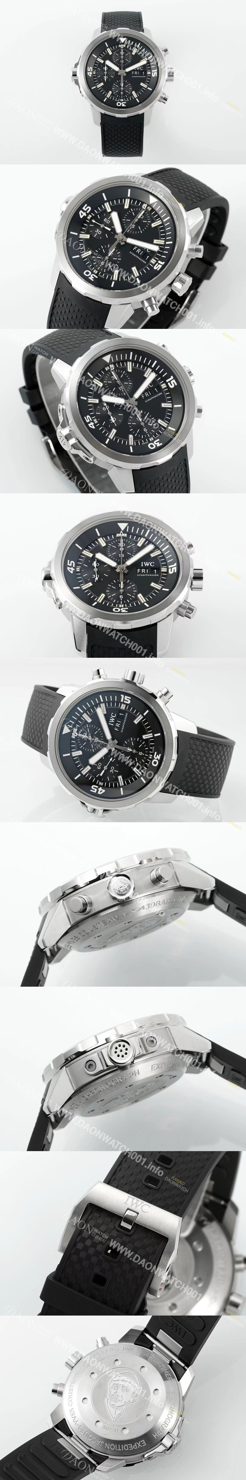 SA급 아이더블유씨 남성용 아쿠아타이머 IW376803 크로노그래프 베스트 에디션 44mm 오토매틱 무브먼트 블랙 다이얼 iwc4113 xx