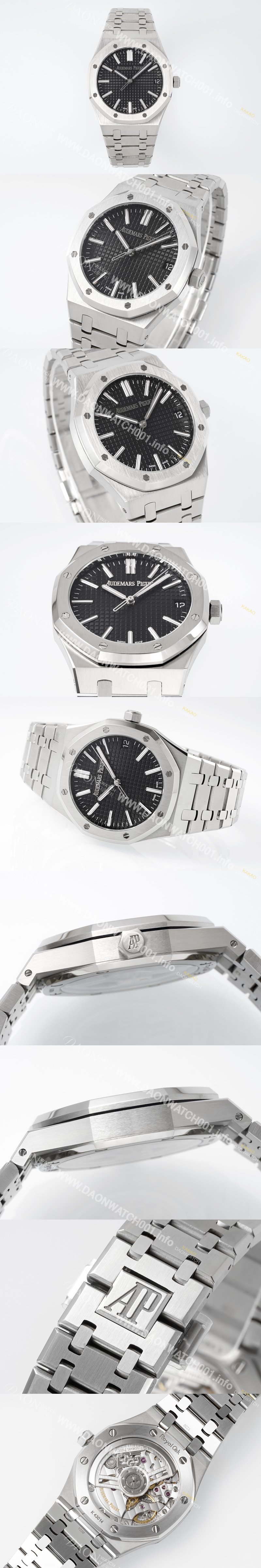 SA급 오데마피게 남성용 로얄오크 셀프와인딩 15510ST.OO.1320ST.07 41mm 오토매틱 Cal.4302 무브먼트 블랙 와플 다이얼 aud6544 xx