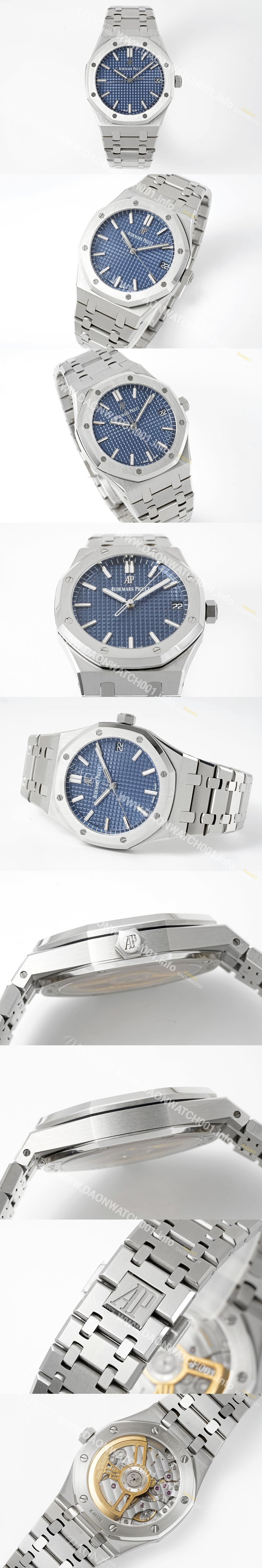 SA급 오데마피게 남성용 로얄오크 15500ST.OO.1220ST.01 41mm 오토매틱 Cal.4302 무브먼트 블루 다이얼 aud6538 xx