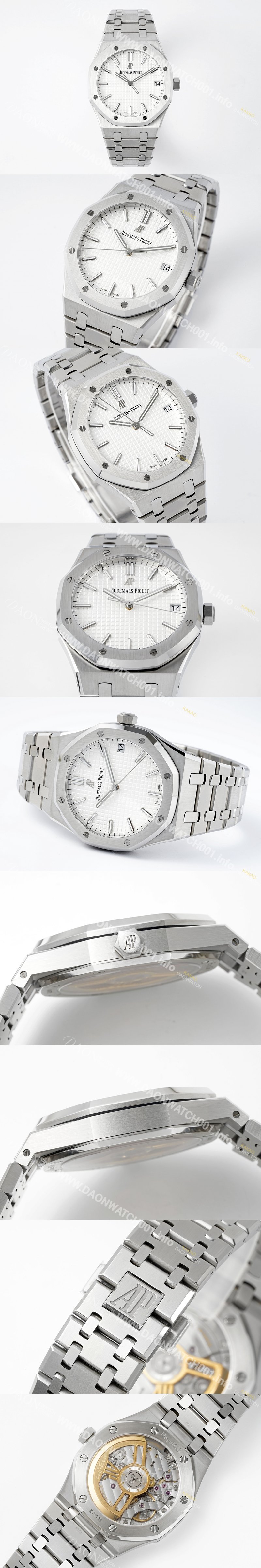 SA급 오데마피게 남성용 로얄오크 15500ST.OO.1220ST.04 41mm 오토매틱 Cal.4302 무브먼트 실버 다이얼 aud6540 xx