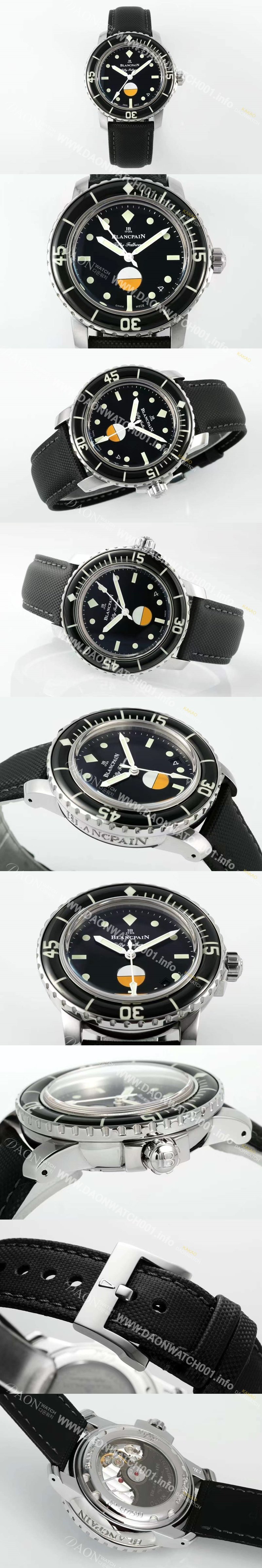 SA급 블랑팡 남성용 피프티 패덤즈 MIL-SPEC 캔버스 5008-1130-B52A 40mm 오토매틱 Cal.1151타입 블랙 다이얼 bla4212 xx