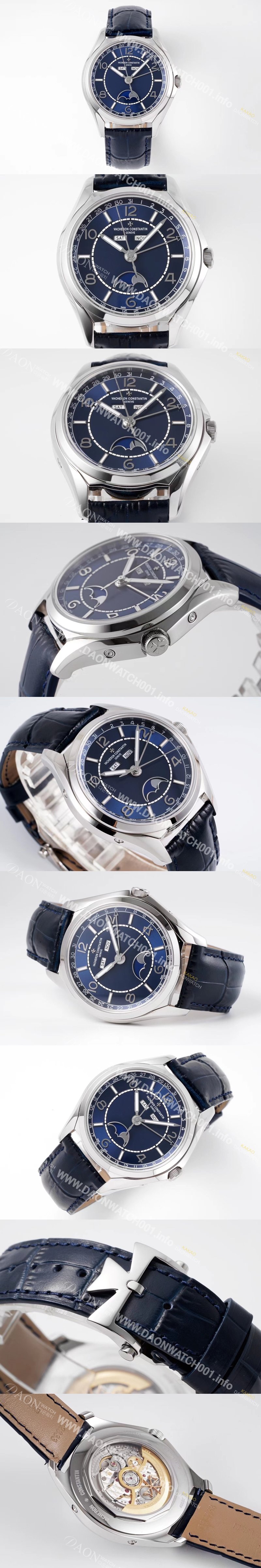 SA급 바쉐론콘스탄틴 남성용 피프티식스 4000E/000A-B548 컴플리트 캘린더 문페이즈 오토매틱 2460 QCL/1 무브먼트 블루 다이얼 vac1172 xx