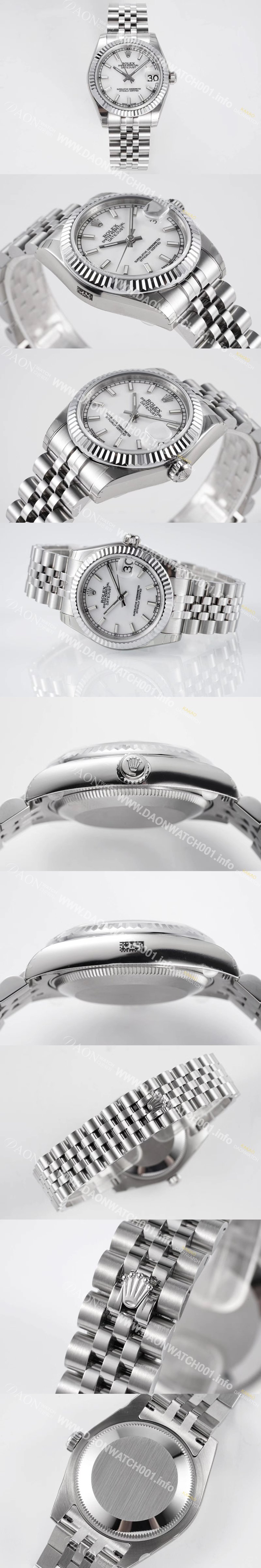 SA급 로렉스 여성용 데이져스트 178274 플루티드 31mm 쥬빌레 오토매틱 2236타입 화이트 다이얼 rol5436 xx