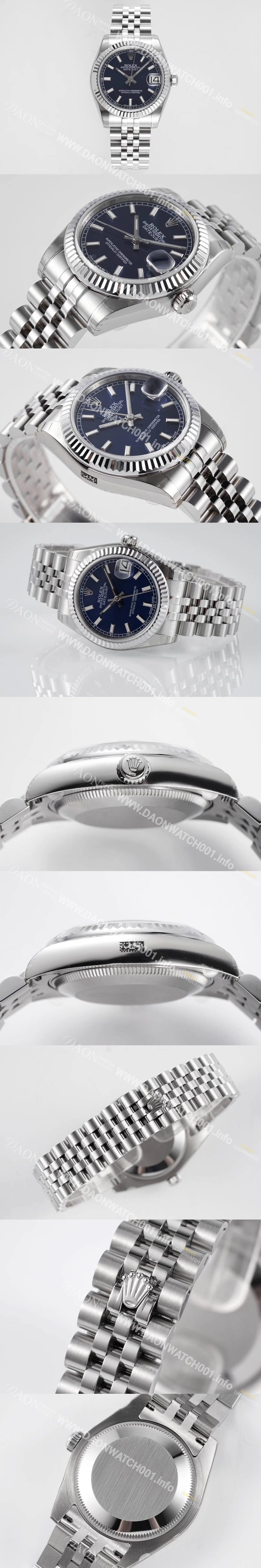 SA급 로렉스 여성용 데이져스트 178274 플루티드 31mm 쥬빌레 오토매틱 2236타입 블루 다이얼 rol5438 xx