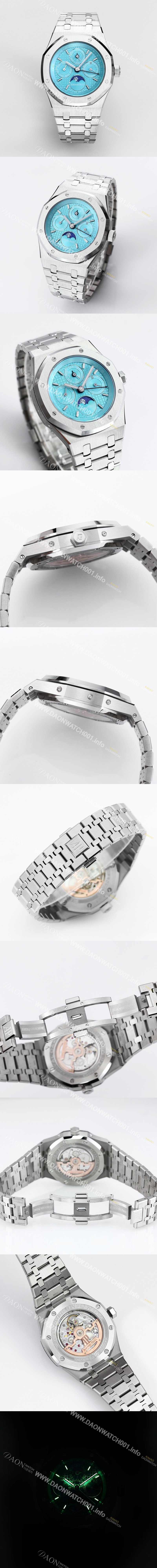 SA급 오데마피게 남성용 로얄오크 26574 퍼페츄얼 캘린더 문페이즈 41mm 티파니블루 다이얼 신형 5134 오토매틱 무브먼트 aud4209 xx