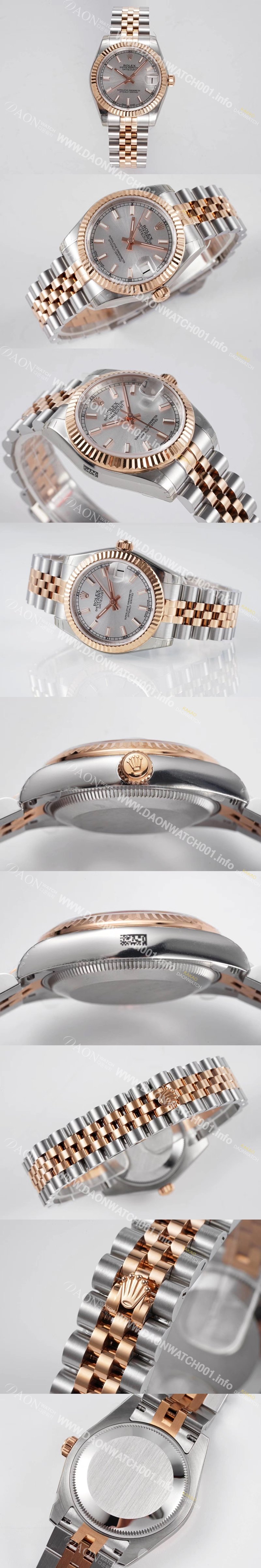 SA급 로렉스 여성용 데이져스트 178271 플루티드 18k 로즈골드 31mm 쥬빌레 오토매틱 2236타입 실버 다이얼 rol5446 xx